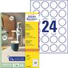 Avery-Zweckform L3415-100 Universal-Etiketten Ø 40 mm Papier Weiß 2400 St. Permanent haftend Tintenstrahldrucker, Laserdrucker, Farblaserdrucker, Kopierer, Farbkopierer, Handbeschriftung