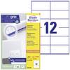 Avery-Zweckform 3424-200 Universal-Etiketten 105 x 48 mm Papier Weiß 2640 St. Permanent haftend Farblaserdrucker, Laserdrucker, Farbkopierer, Kopierer, Matrix-/Nadeldrucker, Tintenstrahldrucker, Handbeschriftung