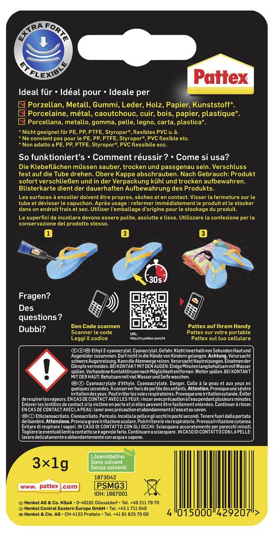 Pattex Mini Trio Ultra Gel Sekundenkleber PSMG3 3 g-3