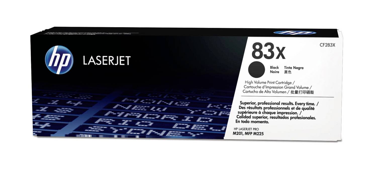 HP LaserJet 83X Schwarz Hochleistungs-Tonerpatrone, Modell CF283X, für M201/M225-Drucker
