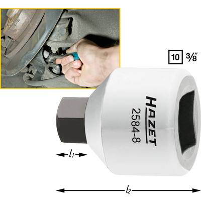 Hazet 2584-8 Innen-Sechskant Bremssattel-Steckschlüsseleinsatz 8 mm 3/8" (10 mm)