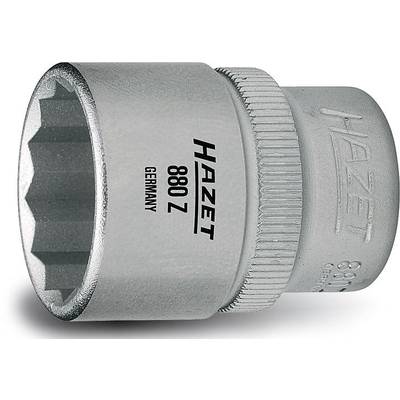 Eine silberne Hazet Stecknuss mit der Aufschrift 'Hazet 880 Z Germany', aus Metall gefertigt, mit geriffeltem Griff.