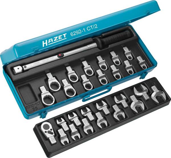 Hazet 6292-1CT/28 6292-1CT/28 Drehmomentschlüssel-Set  mit Einsteckwerkzeugen 1/2" (12.5 mm) 40 - 200 Nm