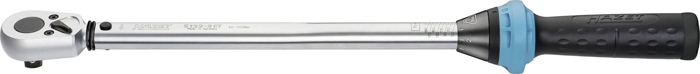 Hazet 5122-2CT 5122-2CT Drehmomentschlüssel mit Umschaltknarre 1/2" (12.5 mm) 40 - 200 Nm