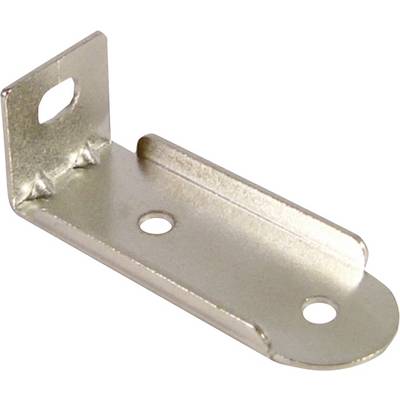 Metallwinkelhalterung mit zwei Löchern zur Befestigung, geeignet für Regale oder Möbel.