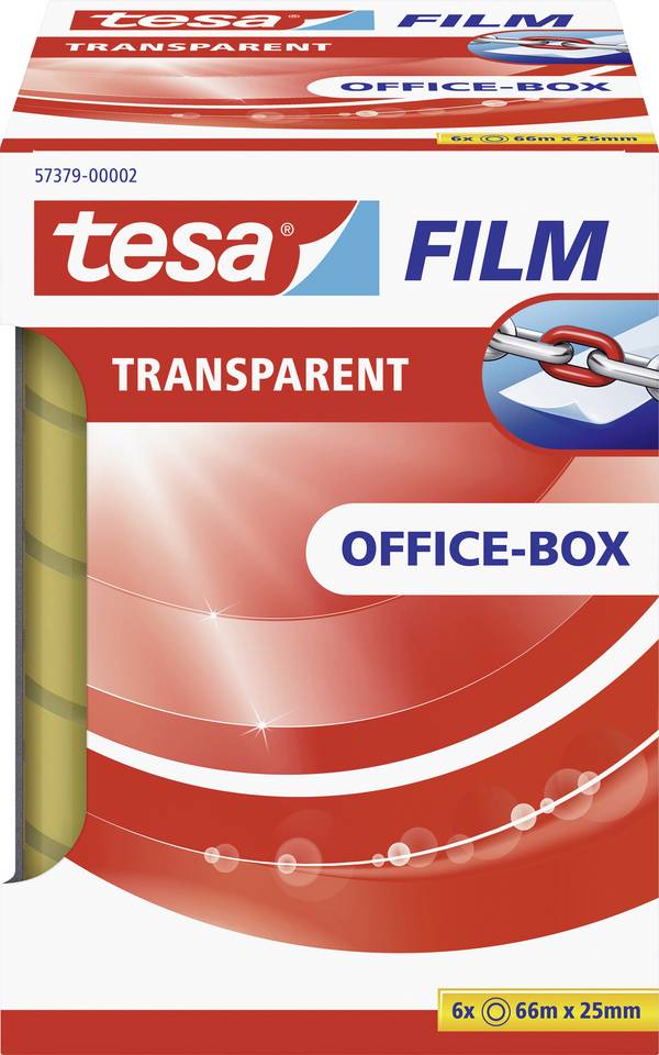 tesa OFFICE-BOX 57379-00002-01 tesafilm  Transparent (L x B) 66 m x 25 mm 6 St.