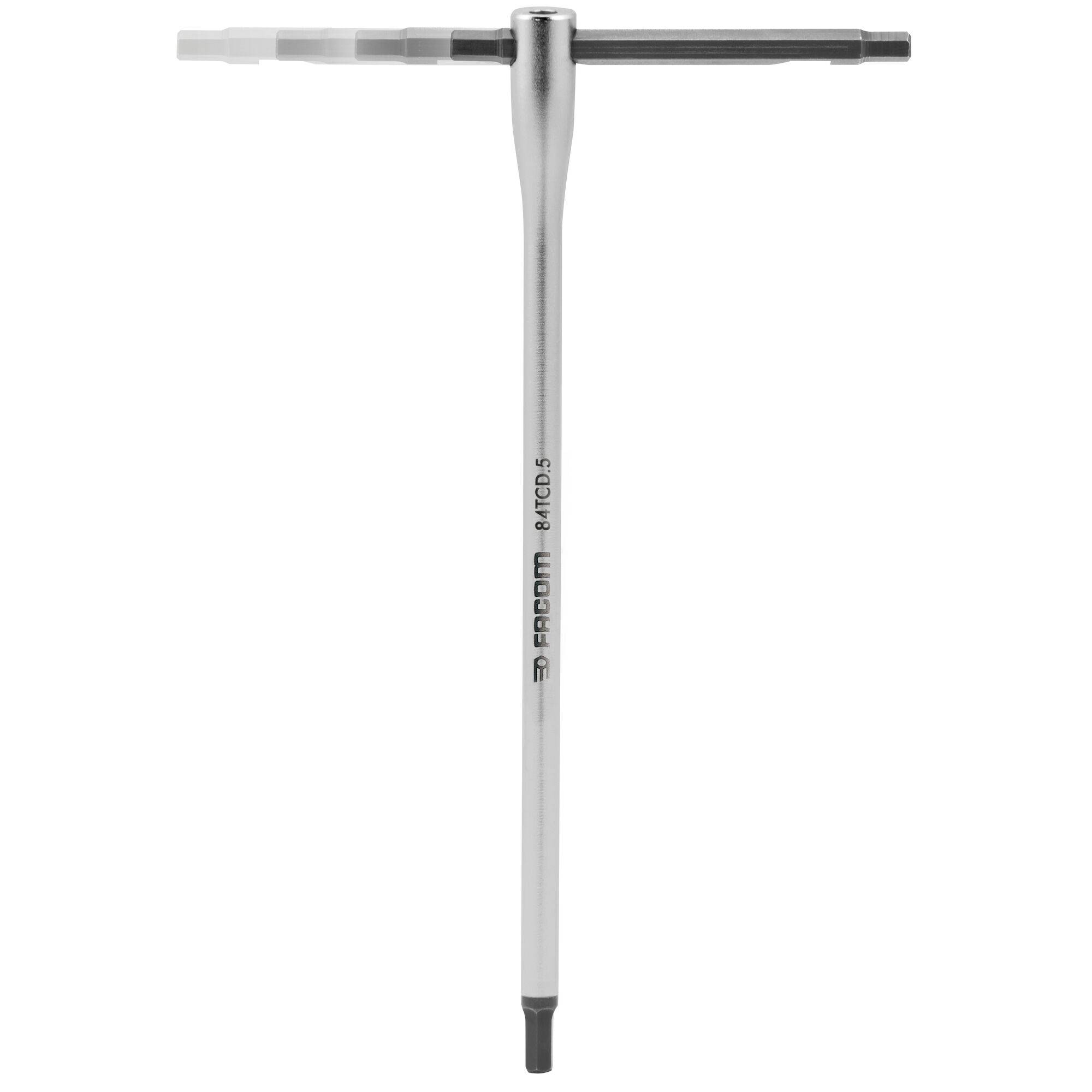 Stiftschlüssel Abtrieb Innen-6kt 8mm m.T-Griff/Gleitstange FACOM