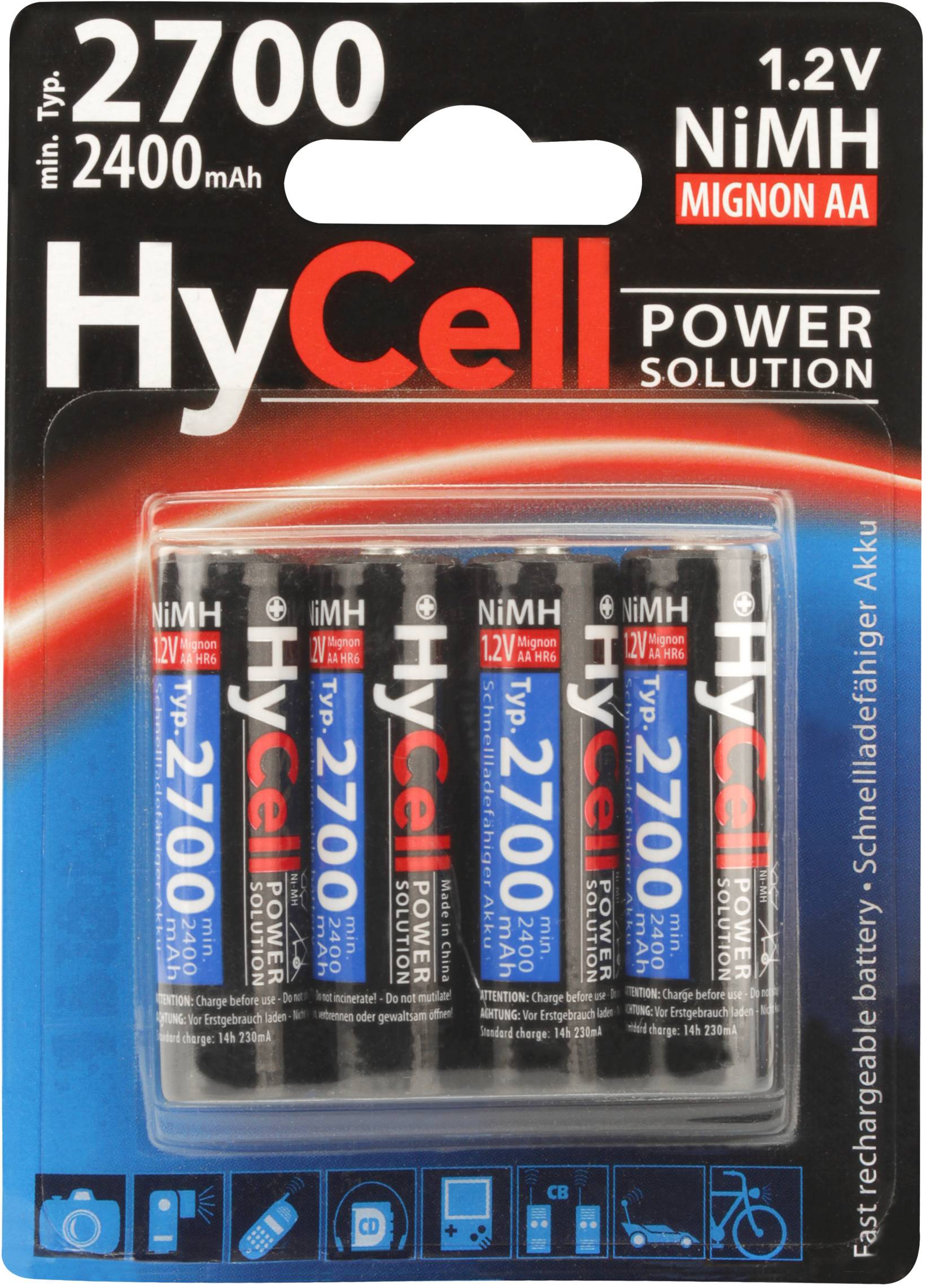 HYCELL X4ENERGY - Batterie 4 x AA NiMH 2600 mAh (5030682)