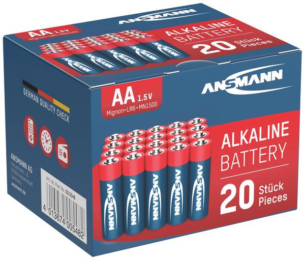 Ansmann LR06 Red-Line Mignon (AA)-Batterie Alkali-Mangan 2800 mAh 1.5 V 20 St.