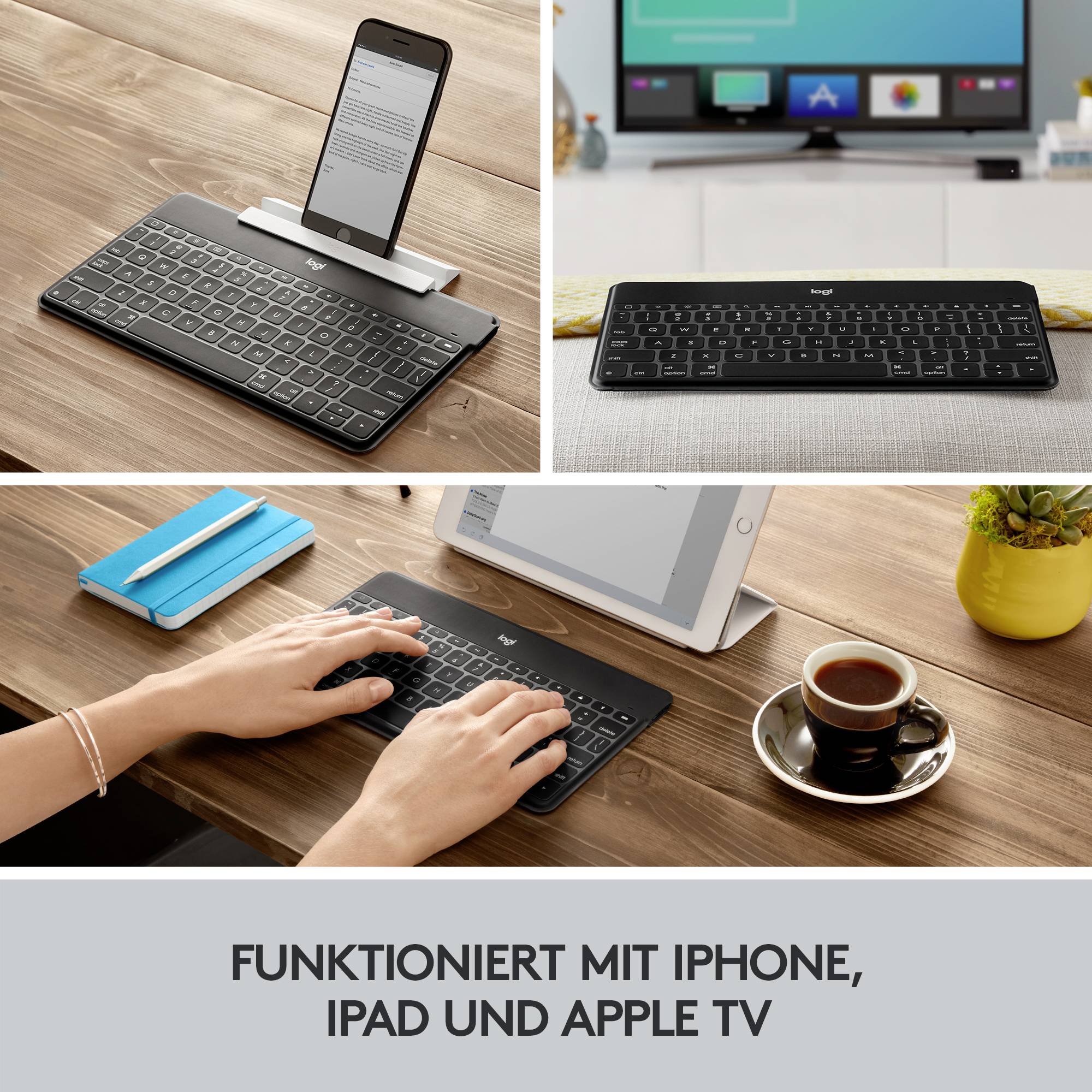 Logitech Keys-to-go Tablet-Tastatur Passend für Marke (Tablet): Apple-2