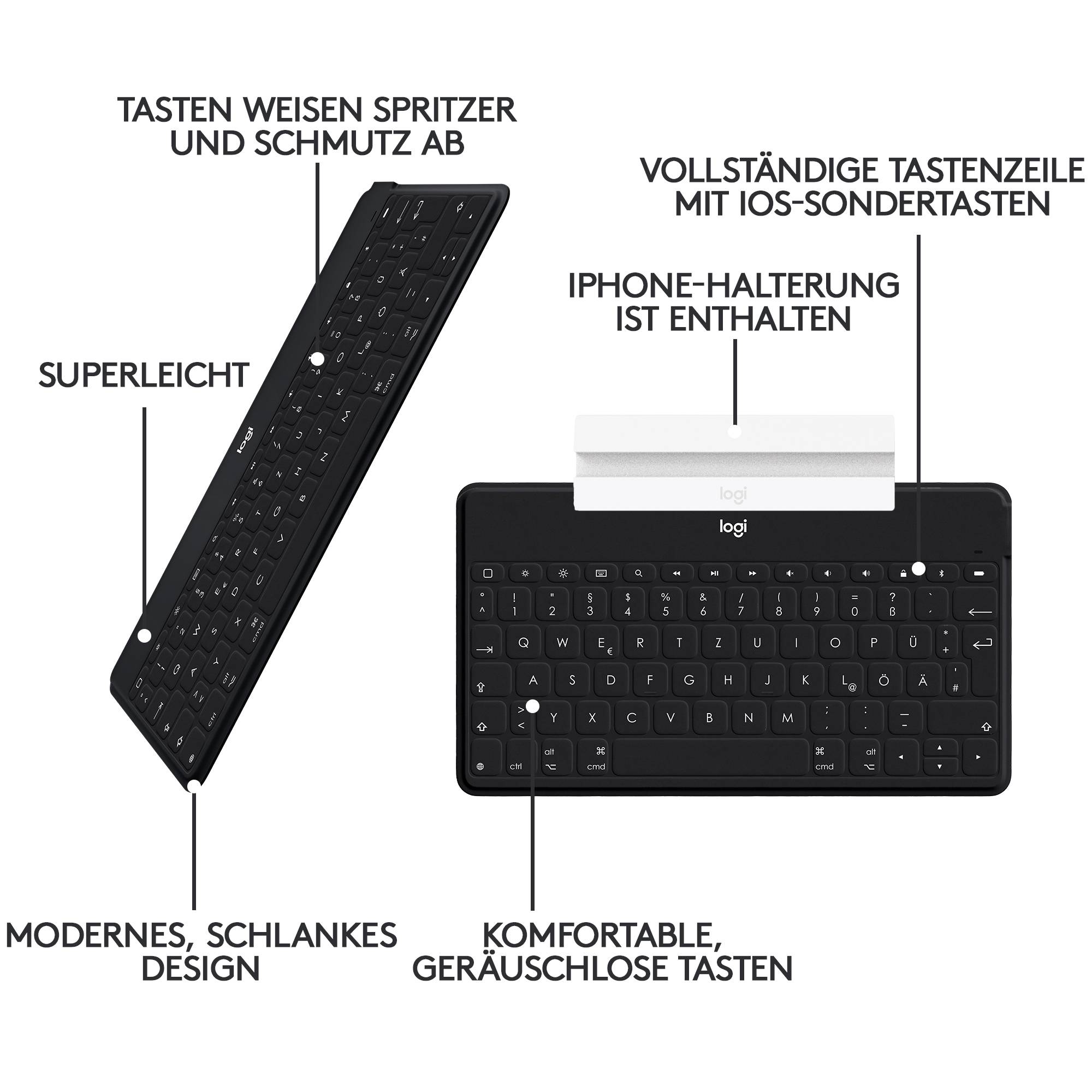Logitech Keys-to-go Tablet-Tastatur Passend für Marke (Tablet): Apple-5