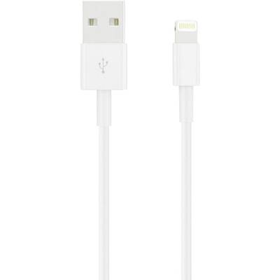  Apple iPad/iPhone/iPod Anschlusskabel [1x USB 2.0 Stecker A - 1x Apple Lightning-Stecker] 1.00 m Weiß 1 St.