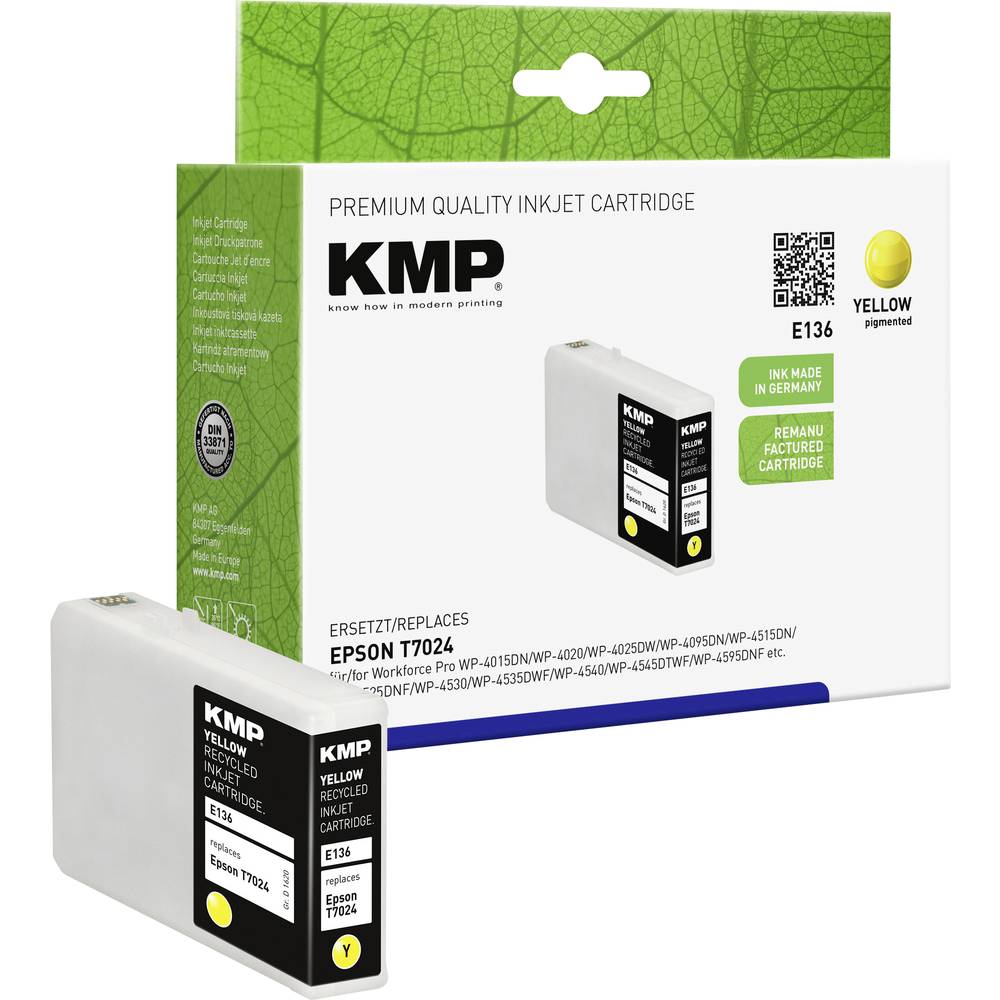 KMP Cartridge vervangt Epson T7024 Geel