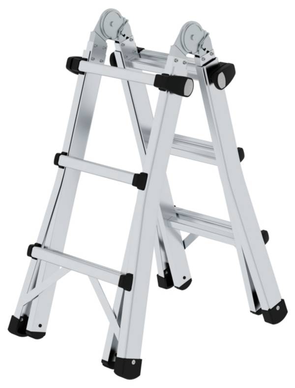 MUNK Günzburger Steigtechnik 32013 Aluminium Teleskopleiter Arbeitshöhe (max.): 4.2 m Silber 12.1 kg