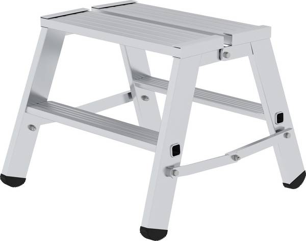 MUNK Günzburger Steigtechnik  50094 Aluminium Doppel-Klapptritt klappbar Arbeitshöhe (max.): 2.46 m Silber 4.7 kg