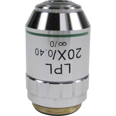Ein mikroskopisches Objektiv mit der Bezeichnung '20X/0.40', geeignet für präzise Vergrößerungen und detaillierte wissenschaftliche Untersuchungen.