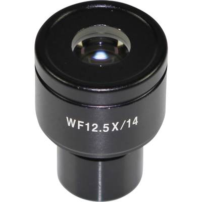 'WF12.5X/14'-Okular für Mikroskop, schwarzes Metall, runde Form, sichtbar vergrößerndes Glas, verwendet zur Erhöhung der Vergrößerung.