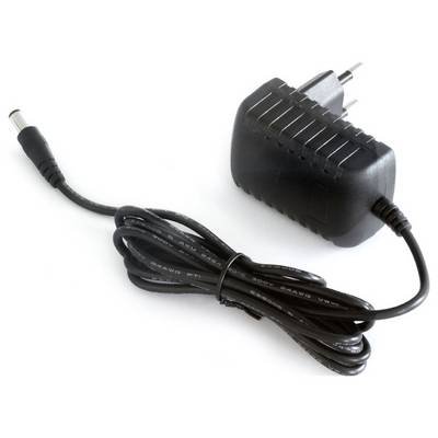 Schwarzes Netzteil mit Kabel und europäischem Stecker, meist verwendet zum Laden von elektronischen Geräten.