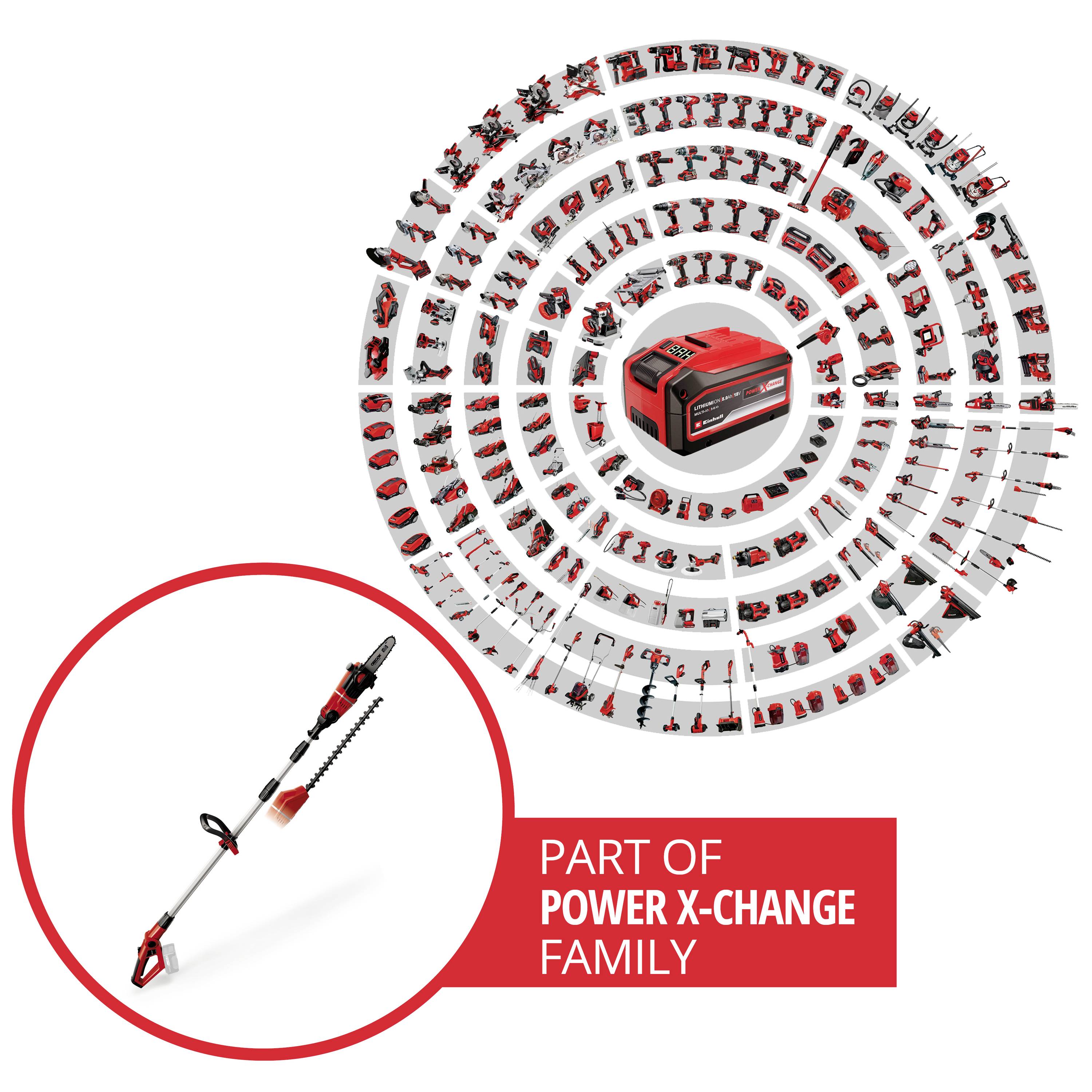 Einhell 3410800 Power X-Change GE-HC 18 Li T- Solo Akku Hochentaster, Heckenschere ohne Akku 18 V Li-Ion 88 cm-3