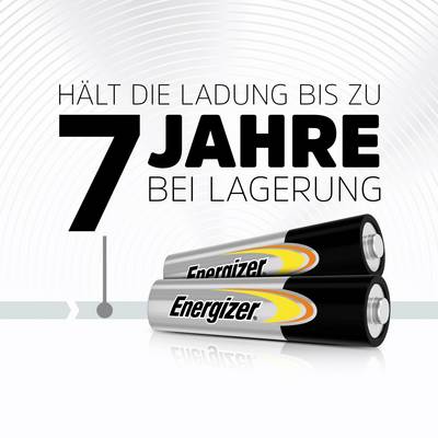 'Zwei Energizer-Batterien und der Text: Hält die Ladung bis zu 7 Jahre bei Lagerung.'
