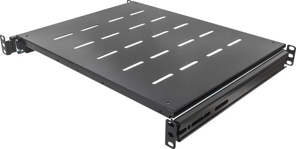 Intellinet 712613 19 Zoll Netzwerkschrank-Geräteboden 1 HE Ausziehbar Geeignet für Schranktiefe: ab 600 mm Schwarz