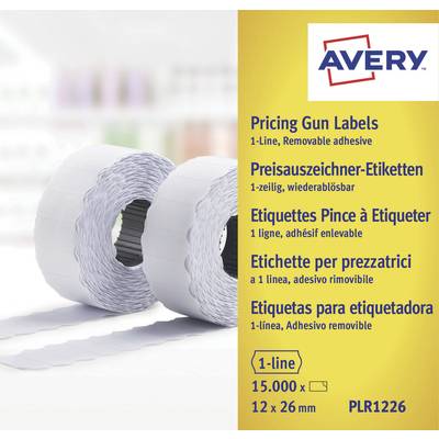 Avery-Zweckform Preis-Etiketten PLR1226 Wiederablösbar Etiketten-Breite: 26 mm Etiketten-Höhe: 12 mm Weiß 15000 St.