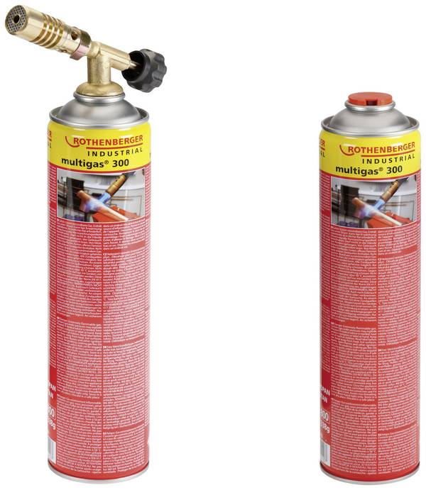 Rothenberger Industrial Hot Pack 2 Gasbrenner 650 °C 2.5 h inkl. Gasflasche 1 Set