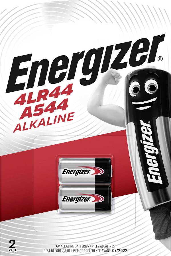 Energizer 4LR44/A544 Alkaline 2er Spezial-Batterie 476A Alkali-Mangan 6 V 178 mAh 2 St.