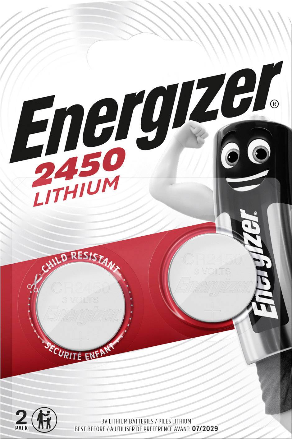 ENERGIZER CR2450 Knopfzelle CR 2450 Lithium 620 mAh 3 V 2 St.