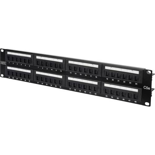 Thumbnail - Digitus DN-91548U 48 Port Netzwerk-Patchpanel 483 mm (19) CAT 5e 2 HE Schwarz Unbestückt