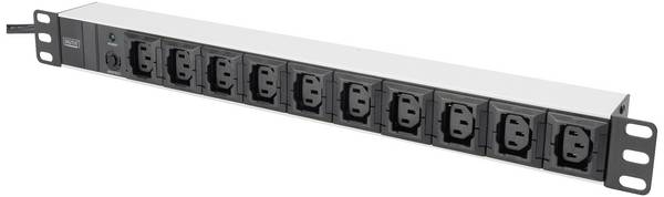 Digitus DN-95404 19 Zoll  Netzwerkschrank-Steckdosenleiste  1 HE Kaltgeräte-Steckdose C13 10A   Schwarz