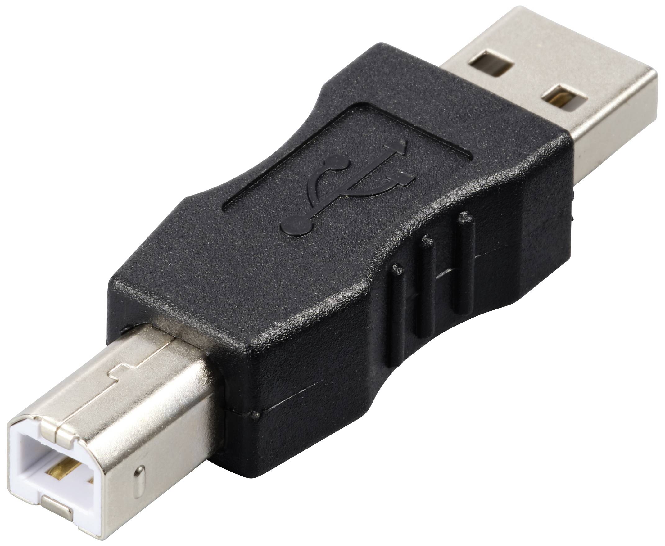 CONRAD Renkforce USB Adapter [1x USB 2.0 Stecker A - 1x USB 2.0 Stecker B] rf-usba-03 vergoldete Ste