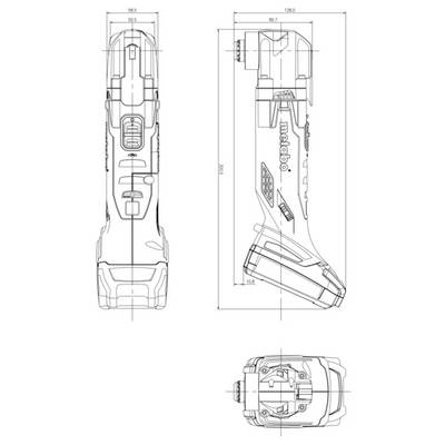 Metabo MT 18 LTX Compact 613021510 Multifunktionswerkzeug inkl. 2. Akku, mit Zubehör, inkl. Koffer 15teilig 18 V 2 Ah An-1