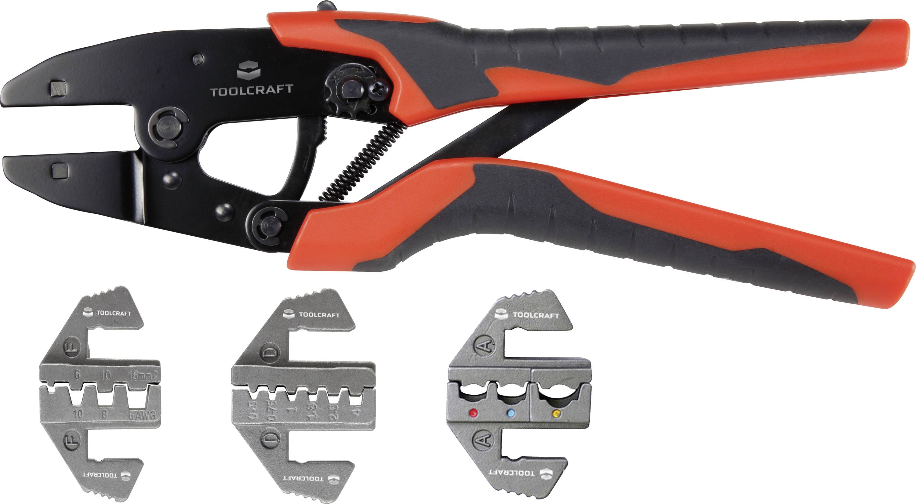 TOOLCRAFT PZ-507 1365635 Crimpzangen-Set 439teilig Kabelschuhe, Flachstecker, Flachsteckhülsen, Stoßverbinder, Aderendhülsen 0.5 bis 16 mm²
