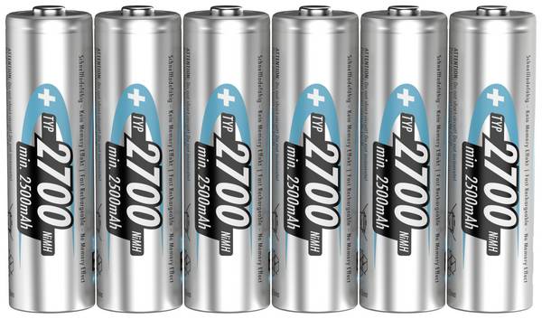 Ansmann 4+2 HR06 Mignon (AA)-Akku NiMH 2700 mAh 1.2 V 6 St.