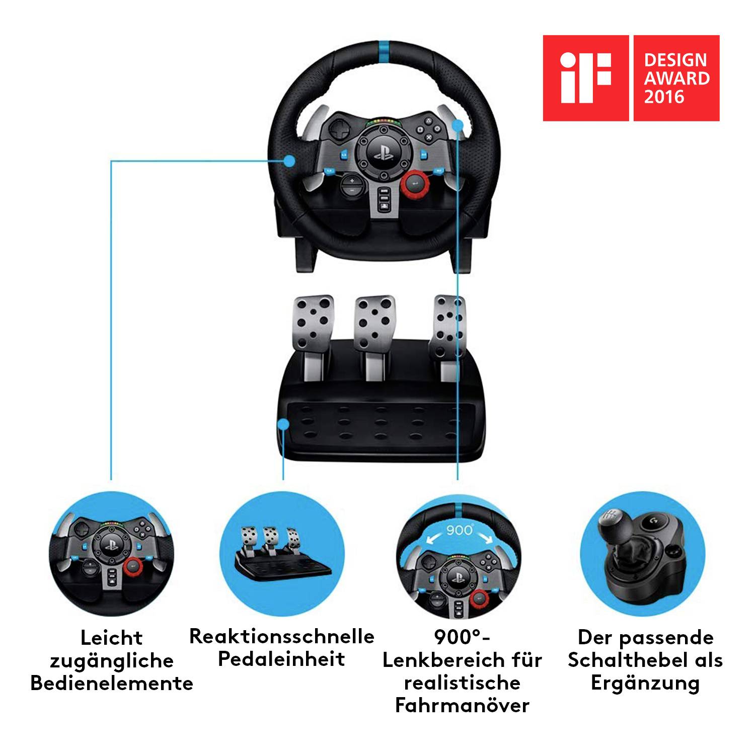 Logitech Gaming G29 Driving Force Lenkrad PC, PlayStation 3