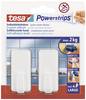 tesa POWERSTRIPS Klebehaken Large Classic Weiß Inhalt: 2 St.