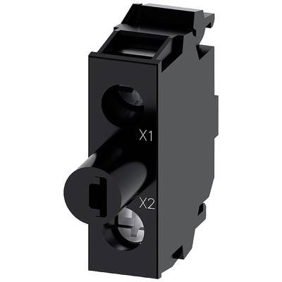 Schwarze elektrische Steckverbindung mit den Bezeichnungen 'X1' oben und 'X2' unten, geeignet für technische Anwendungen.