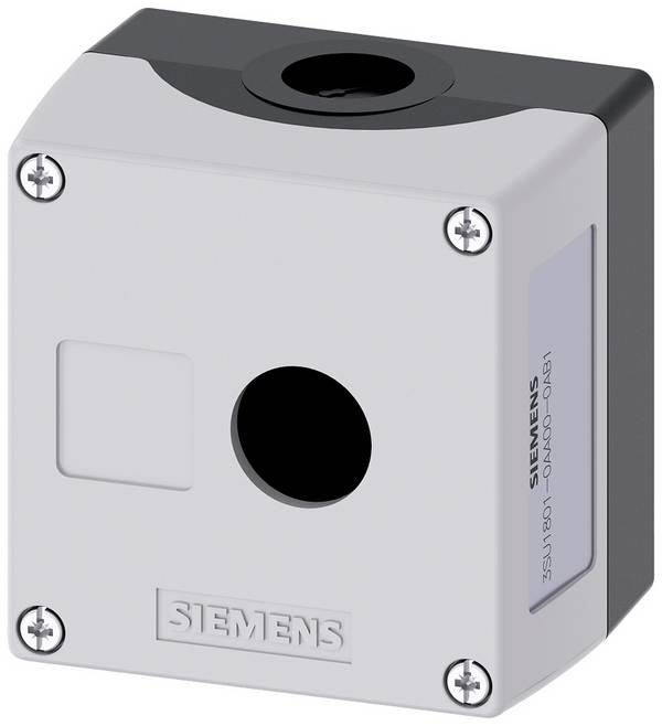 Siemens 3SU1801-0AA00-0AB1 3SU18010AA000AB1 Leergehäuse 1 Einbaustelle (Ø x H) 22 mm x 64 mm unbeschriftet Grau 1 St.