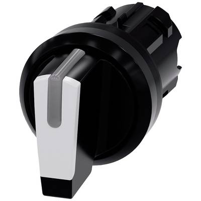 Siemens 3SU10022BM600AA0 3SU1002-2BM60-0AA0 Knebelschalter Frontring Kunststoff Schwarz, Weiß 2 x 45 ° 1 St.