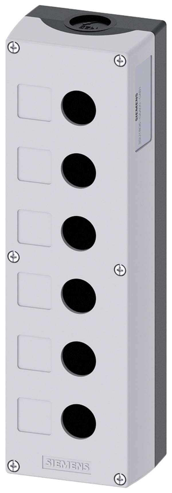 Siemens 3SU1806-0AA00-0AB1 3SU18060AA000AB1 Leergehäuse 6 Einbaustellen (L x B x H) 280 x 85 x 64 mm Ohne Grau 1 St. Piece