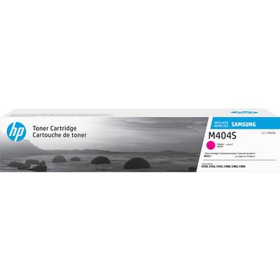 'Toner Cartridge M404S' von HP und Samsung. Enthält eine Magenta-Tonerpatrone, geeignet für spezifische Samsung-Druckermodelle.