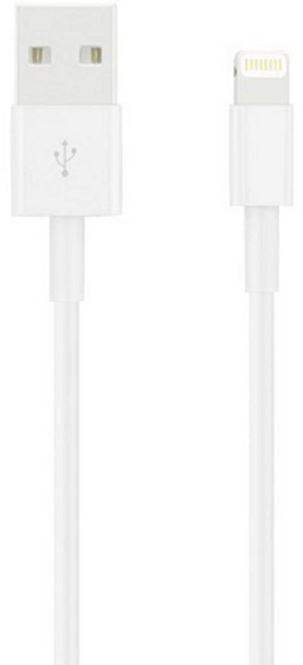 Apple USB-Kabel B-Ware (beschädigte / fehlende Verpackung) USB 2.0 USB-A Stecker, Apple Lightning Stecker 2.00 m Weiß vergoldete Steckkontakte MD819ZM/A (B)