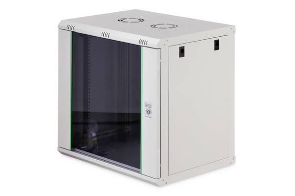 Digitus DN-19 12-U-EC 19 Zoll Wandgehäuse (B x H x T) 600 x 638 x 450 mm 12 HE Lichtgrau (RAL 7035)