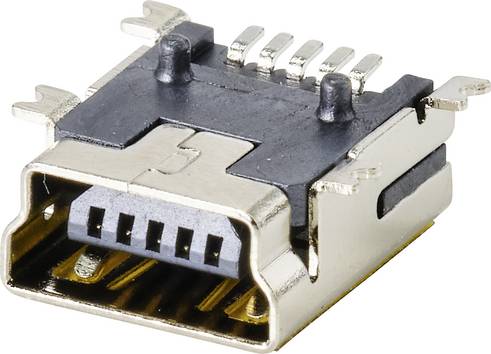 Connfly DS1104-B60SRS Mini USB B Einbaubuchse Buchse, Einbau horizontal  Inhalt: 1 St.