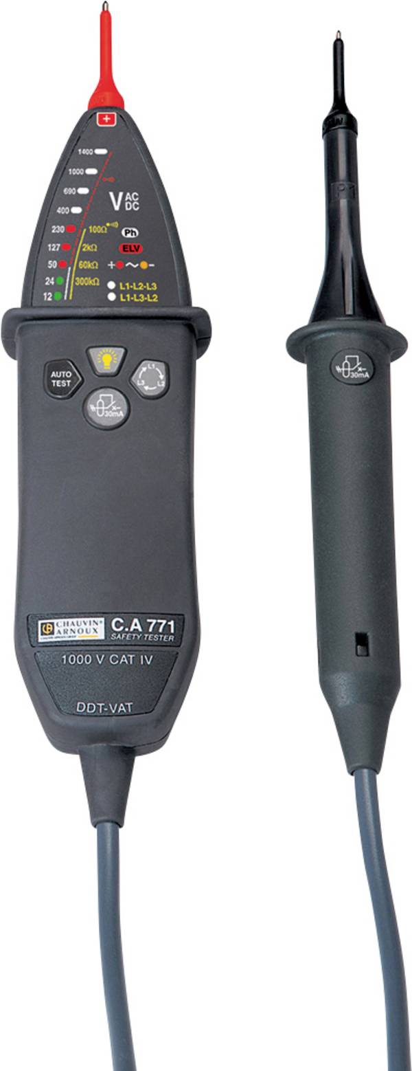 Chauvin Arnoux C.A 771 Zweipoliger Spannungsprüfer CAT IV 1000 V Akustik, LED