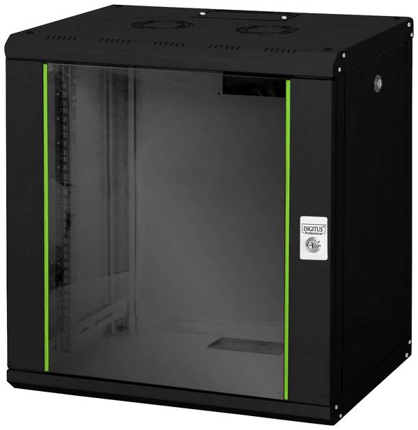 Digitus DN-19 12-U-SW 19 Zoll Wandgehäuse (B x H x T) 600 x 643 x 450 mm 12 HE Schwarz (RAL 9005)