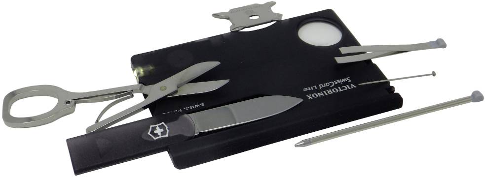 VICTORINOX Taschenwerkzeug-Set Anzahl Funktionen 13 Victorinox SwissCard Lite 0.7333.T3 Onyx (transp