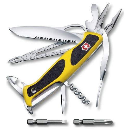 Victorinox RangerGrip 0.9798.MWC8 Schweizer Taschenmesser Anzahl Funktionen 21 Gelb, Schwarz