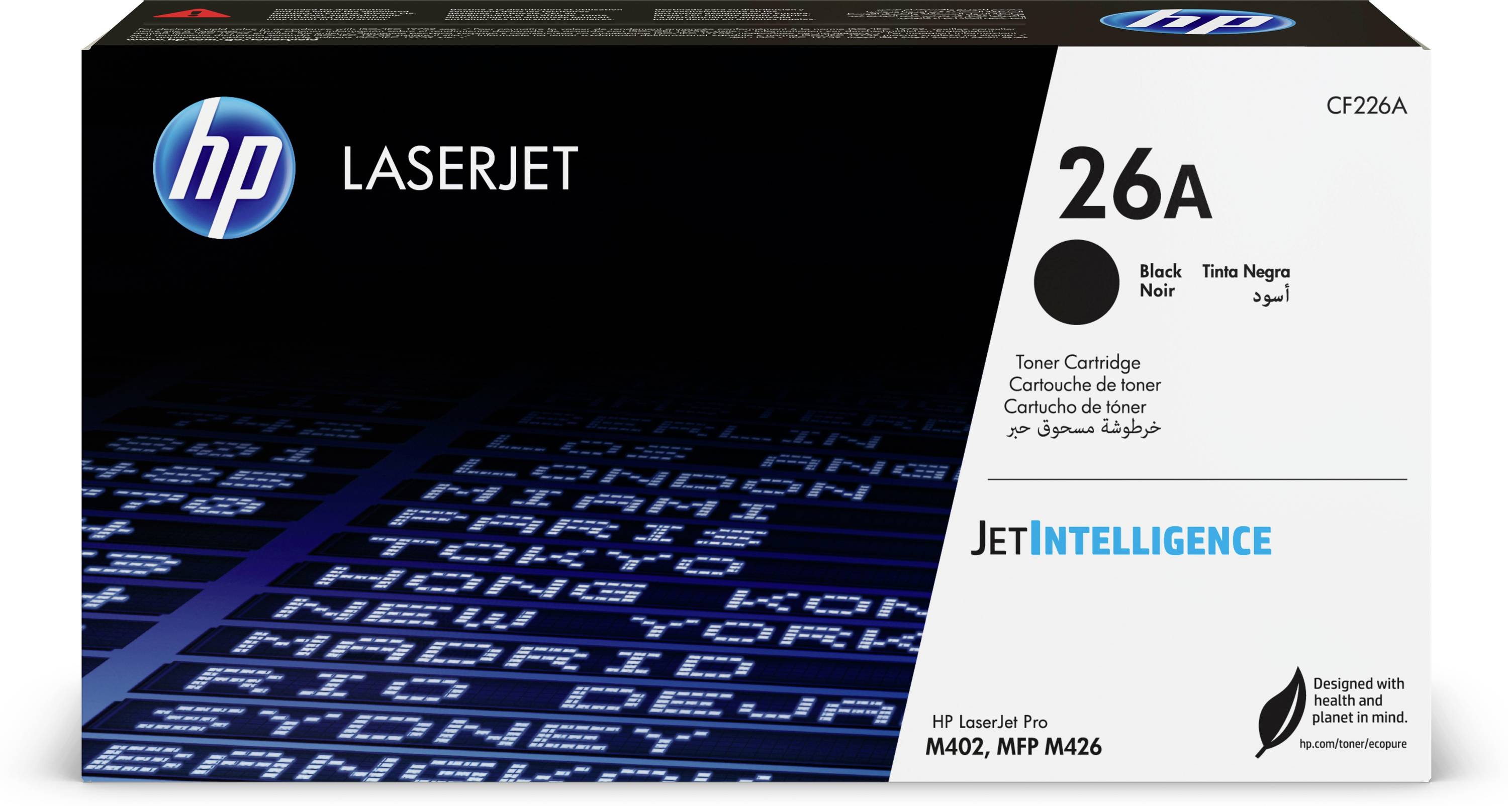 HP LaserJet 26A schwarze Tonerpatrone für HP LaserJet Pro M402/MFP M426, mit der Bezeichnung CF226A.